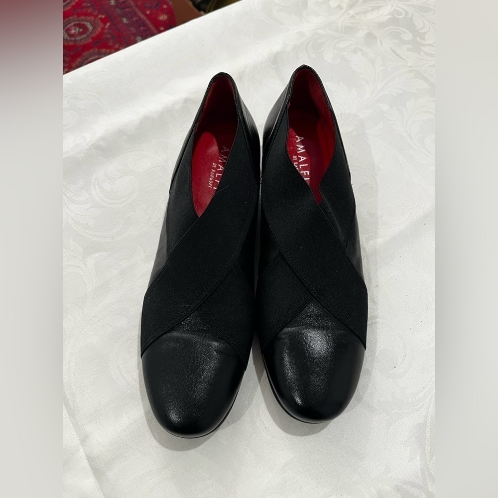 Amalfi Black Cross-Over Women's Loafers